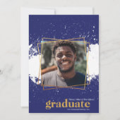 Aansporing tot Afstuderen van Navy & Gold Funky Sp Kaart (Voorkant)