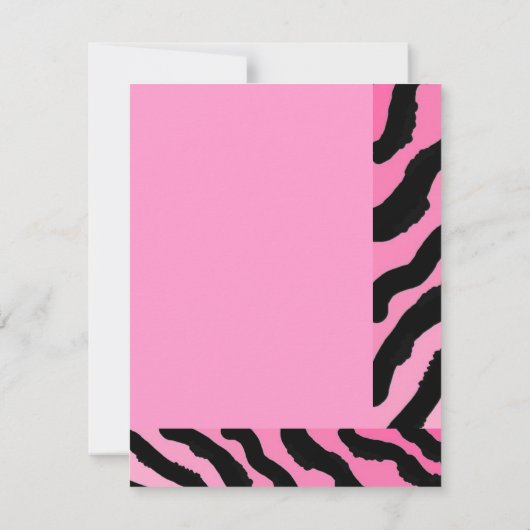 Aansporing tot Baby shower Zebra Print Kaart (Achterkant)