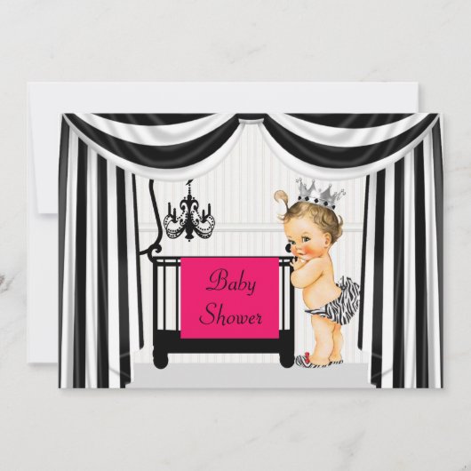 Aansporing tot Baby shower Zebra Print Kaart (Voorkant)