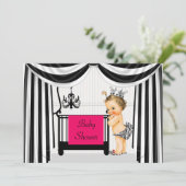 Aansporing tot Baby shower Zebra Print Kaart (Staand voorkant)