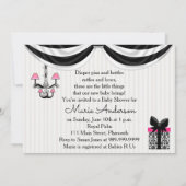 Aansporing tot Baby shower Zebra Print Kaart (Achterkant)