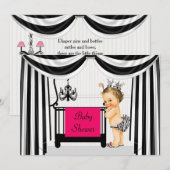Aansporing tot Baby shower Zebra Print Kaart (Voorkant / Achterkant)