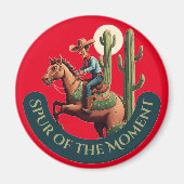 Aansporing van het Moment Cowboy Graphic Magneet (Voorkant)