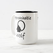"Aanspreekbare Wolf" Art van J.H.Thornton Tweekleurige Koffiemok (Voorkant links)