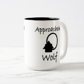 "Aanspreekbare Wolf" Art van J.H.Thornton Tweekleurige Koffiemok (Voorkant rechts)