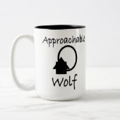 "Aanspreekbare Wolf" Art van J.H.Thornton Tweekleurige Koffiemok (Links)