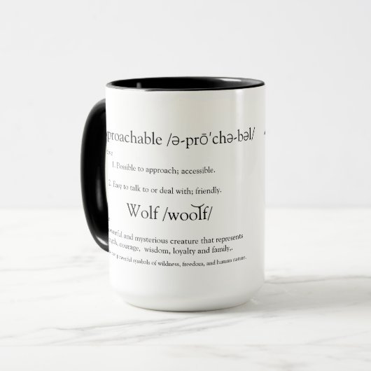 Aanspreekbare Wolf Mok voor Mannen (Voorkant links)