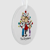 Aanstaand paar Peuter Meisje Kerst Ornament (voorkant)