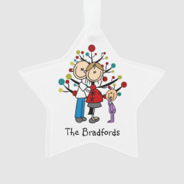 Aanstaand paar Peuter Meisje Kerst Ornament