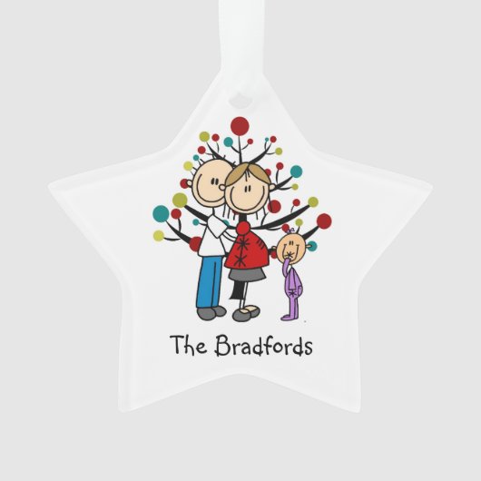 Aanstaand paar Peuter Meisje Kerst Ornament (voorkant)