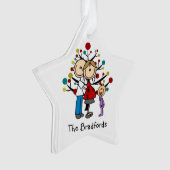 Aanstaand paar Peuter Meisje Kerst Ornament (voorkant)