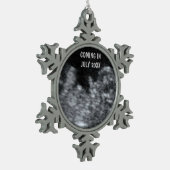 Aanstaande Baby Christmas Keepsake Tin Sneeuwvlok Ornament (Links)