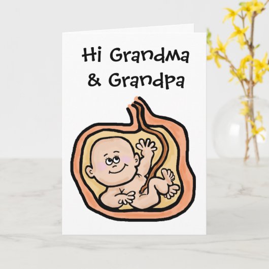 Aanstaande grootouders Kaart (Gele Bloem)