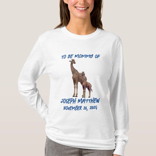 aanstaande mama met dierenthema t-shirt (Voorkant)
