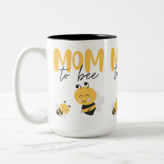 Aanstaande Moeder Baby Bij Tweekleurige Koffiemok