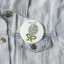 Aanstaande Moeder Gele Ster Groene Strik Baby Ramm