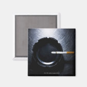 Aanstekende Sigaret en Asbak op Roestvrij staal Magneet (Voorkant / Achterkant)