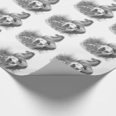  aanstekerpaard Shoeing Black White Art Cadeaupapier (Hoek)