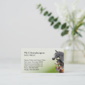 Aanstelling en visitekaartje van de diergeneeskund afsprakenkaartje (Staand voorkant)