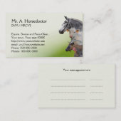 Aanstelling en visitekaartje van de diergeneeskund afsprakenkaartje (Voorkant / Achterkant)