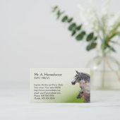 Aanstelling en visitekaartje van de diergeneeskund afsprakenkaartje (Staand voorkant)