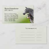 Aanstelling en visitekaartje van paarden- en honde afsprakenkaartje (Voorkant / Achterkant)