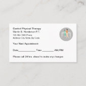 Aanstelling fysiotherapeut afsprakenkaartje (Voorkant)