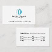 Aanstelling tandarts tandheelkundige arts afsprakenkaartje (Voorkant / Achterkant)
