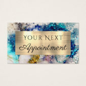 Aanstelling van een waterverf voor blauwe zilvergl visitekaartje (Voorkant)