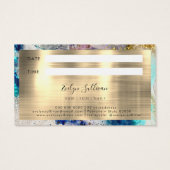 Aanstelling van een waterverf voor blauwe zilvergl visitekaartje (Achterkant)