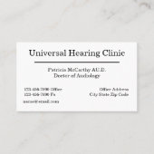 Aanstelling voor docenten voor de audiovisuele sec visitekaartje (Voorkant)