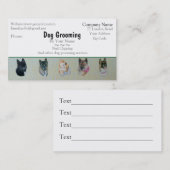 Aanstelling voor hondenverzorging en huisverzorgin afsprakenkaartje (Voorkant / Achterkant)