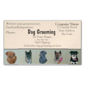 Aanstelling voor hondenverzorging en huisverzorgin magnetisch visitekaartje (Voorkant)