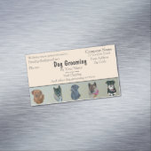 Aanstelling voor hondenverzorging en huisverzorgin magnetisch visitekaartje (Voorbeeld)