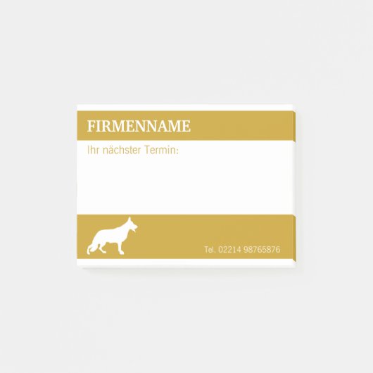 Aanstellingen van Shepherd Dog Post-it Notes (Voorkant)