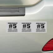 Aanstootgevend dyslectisch feit bumpersticker (Op auto)