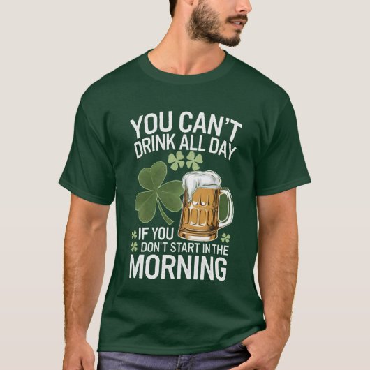 Aanstootgevend Iers Grappig Drink T-shirt (Voorkant)