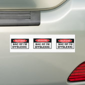 Aanstootgevende dyslexie bumpersticker (Op auto)