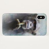 Aanstootgevende grappige dierenchimpansee middelvi Case-Mate iPhone case (Achterkant (horizontaal))