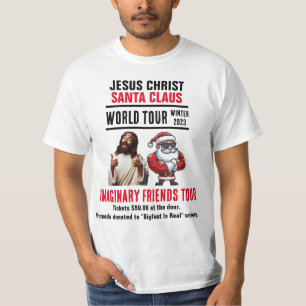 Aanstootgevende Jezus en Santa Imaginary Friends T T-shirt