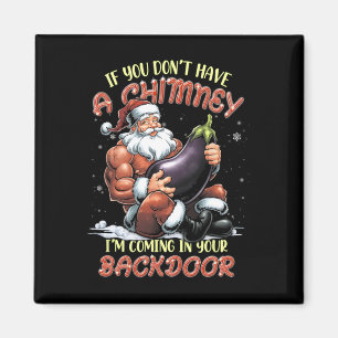 Aanstootgevende Kerstmis Adult Innuendo Santa Rude Magneet