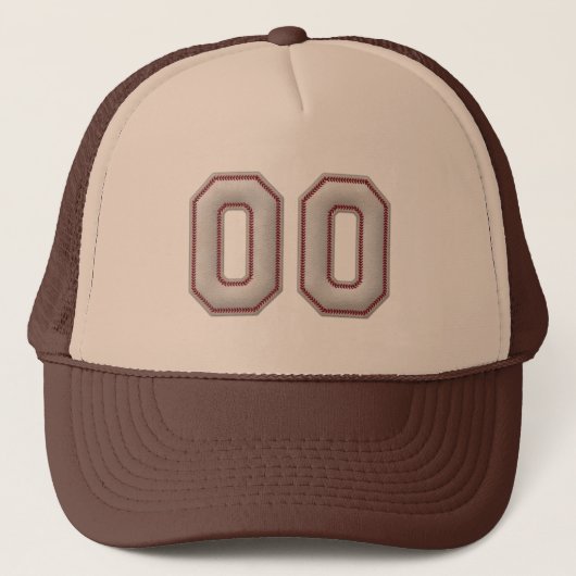 Aantal 00 met Cool Baseball Stitches Kijk Trucker Pet (Voorkant)