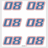 Aantal 08 sticker (Vel)
