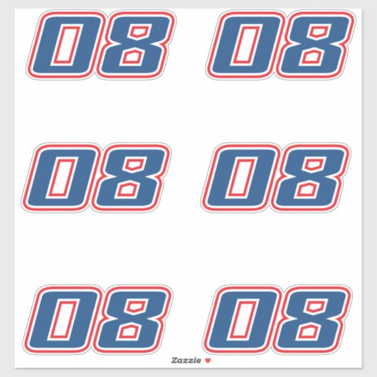 Aantal 08 sticker (Vel)