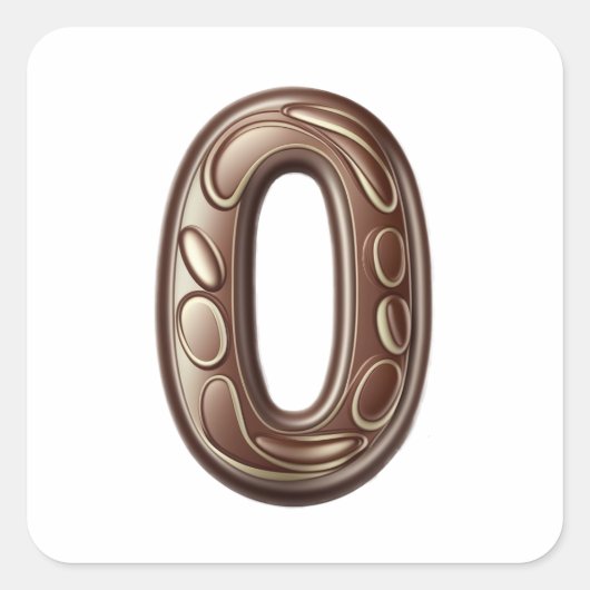 Aantal 0 Chocolade stickers (Voorkant)