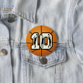 Aantal 10 Basketball en Spelers Ronde Button 7,6 Cm (In situ)