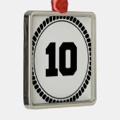 Aantal 10 cirkel metalen ornament (Rechts)