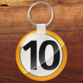 Aantal 10 gouden Sleutelhanger (Voorkant)