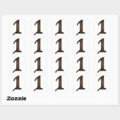 Aantal 1 chocolade-stickers vierkante sticker (Vel)