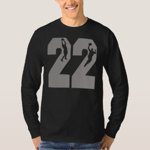 Aantal 22 Basketball-spelers T-shirt